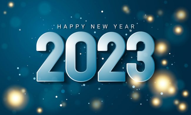 2023 Happy New Year Background Design. Greeting Card, Banner, Poster. Vector Illustration.